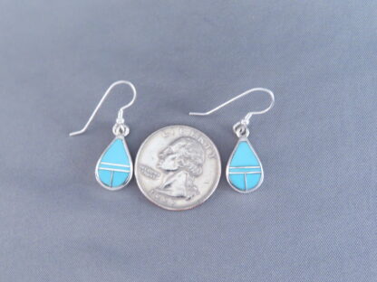 Turquoise Inlay Earrings (Teardrops)
