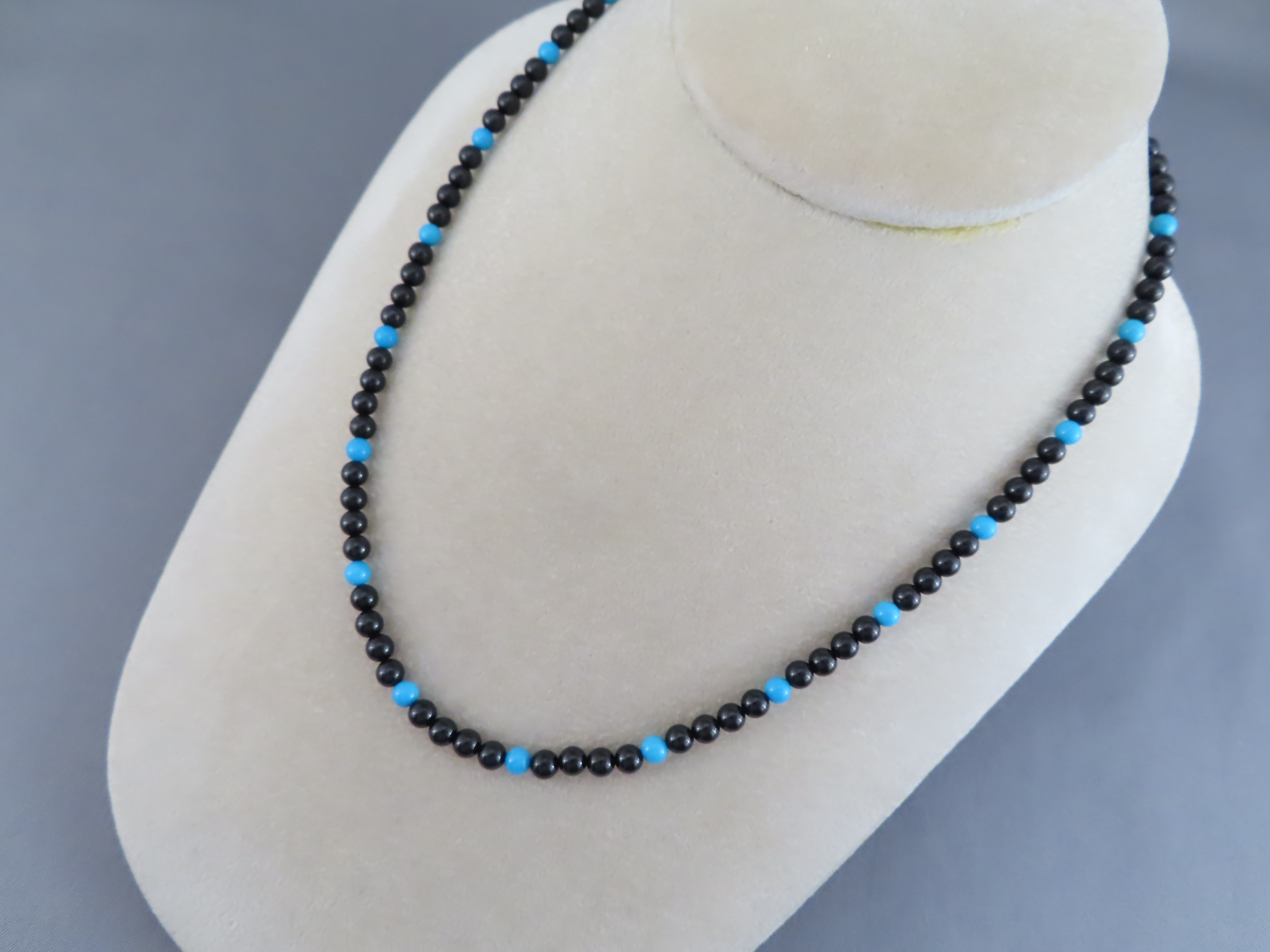Black Spinel Necklace by Desiree Yellowhorse
