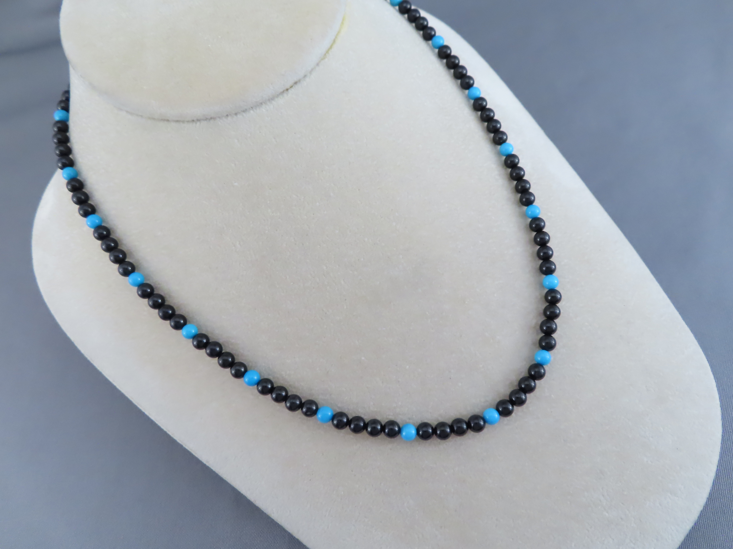 Black Spinel Necklace by Desiree Yellowhorse