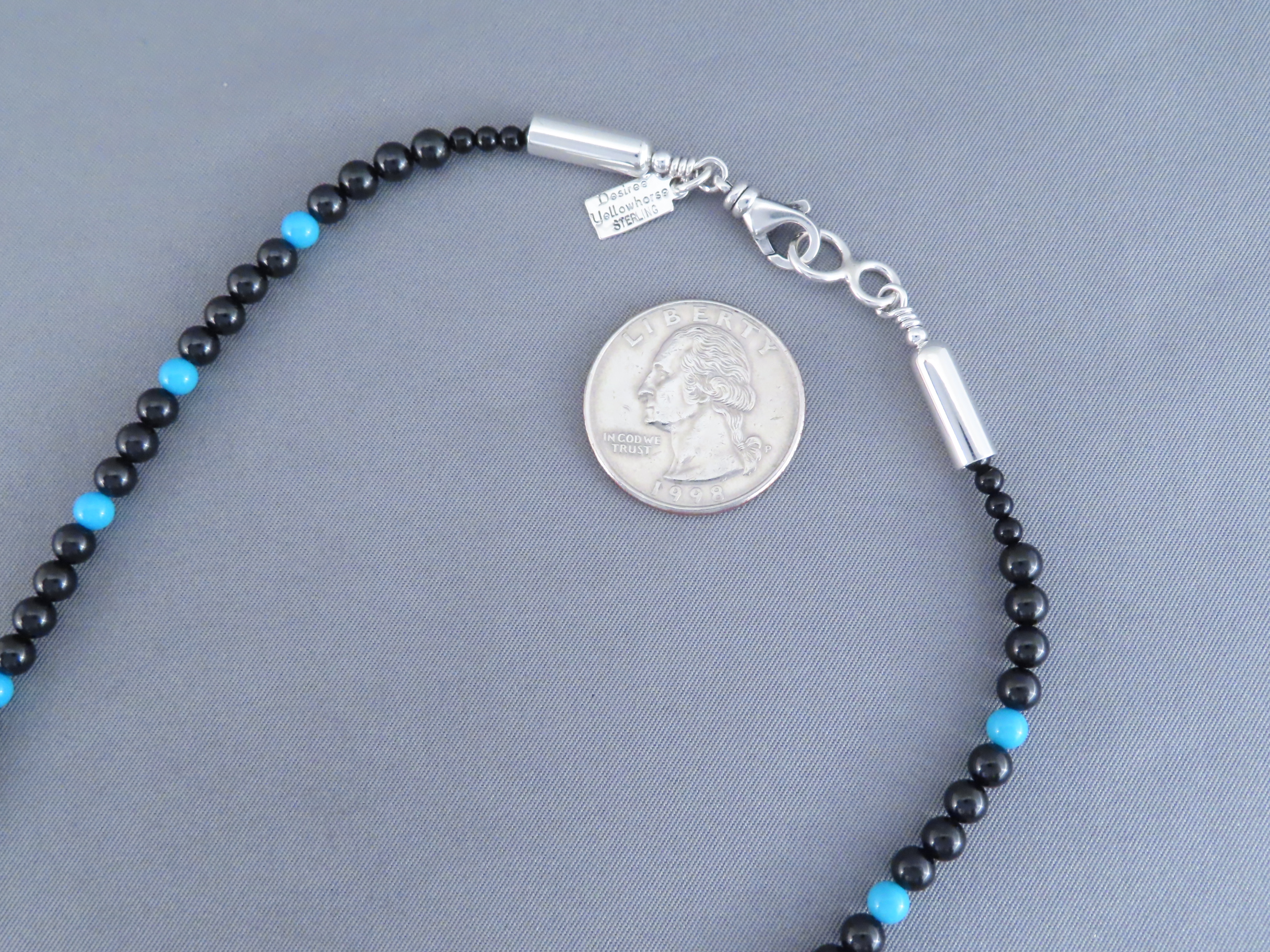 Black Spinel Necklace by Desiree Yellowhorse