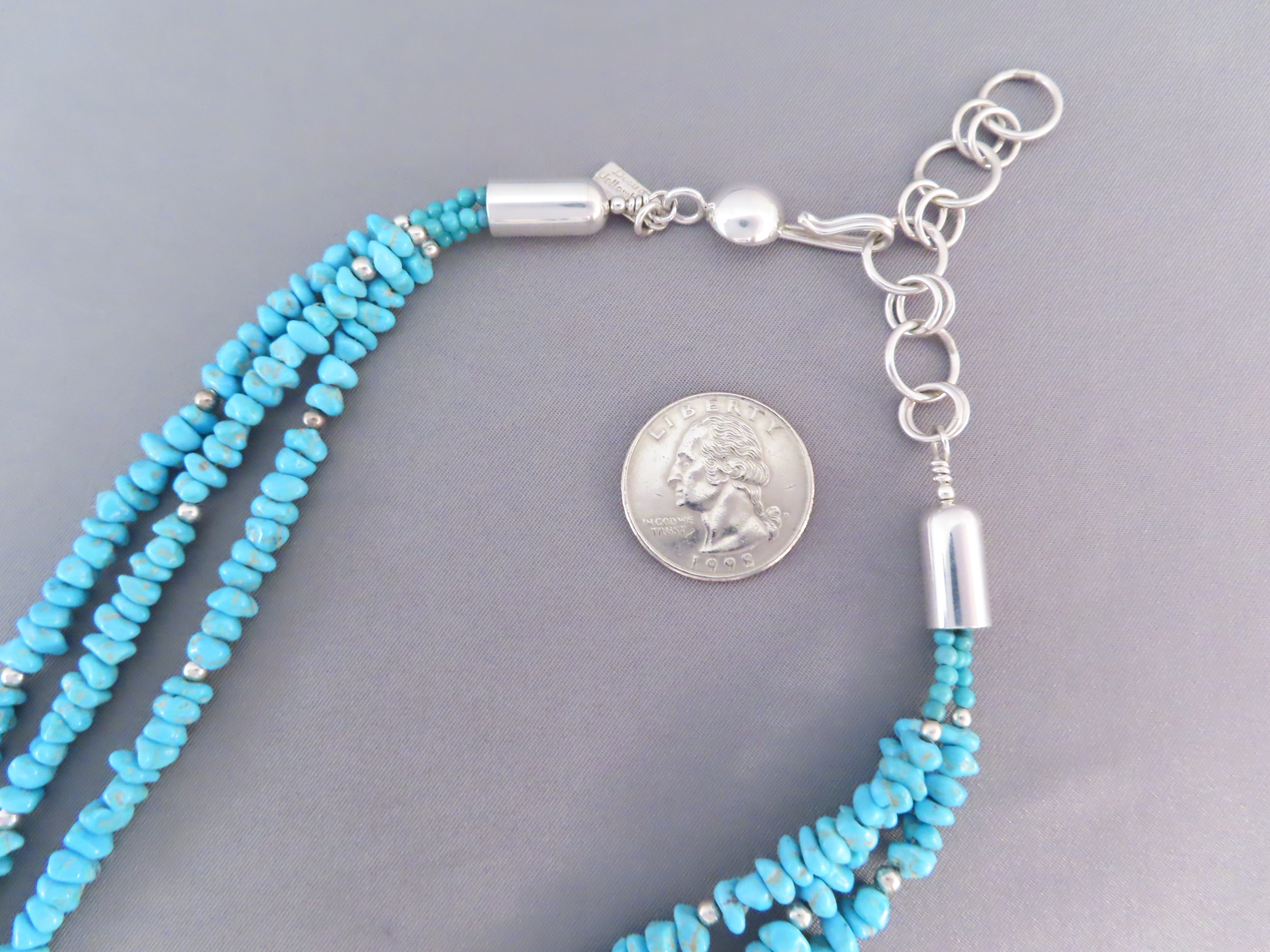 Rougher Sleeping Beauty Turquoise Necklace by Desiree Yellowhorse