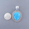 Kingman Turquoise Pendant by Artie Yellowhorse in Sterling Silver