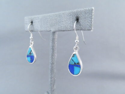 Turquoise & Lapis Inlay ‘Teardrop’ Earrings