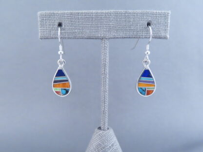 Inlaid Multi-Color ‘Teardrop’ Earrings