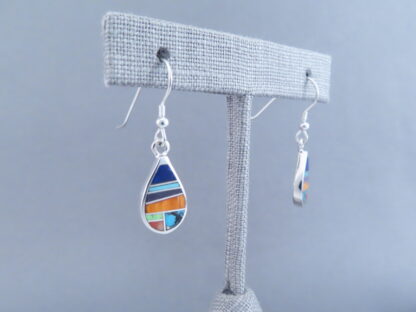 Inlaid Multi-Color ‘Teardrop’ Earrings