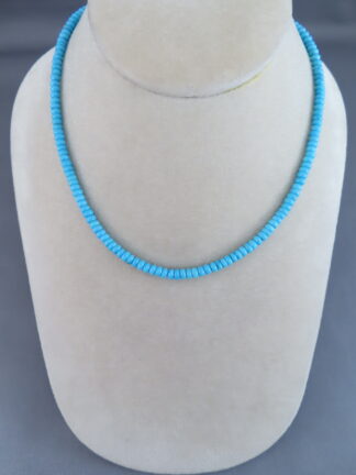 Shorter Sleeping Beauty Turquoise Necklace – Single Strand
