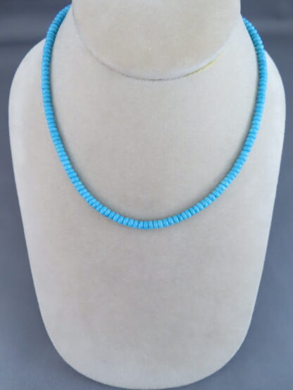 Shorter Sleeping Beauty Turquoise Necklace – Single Strand