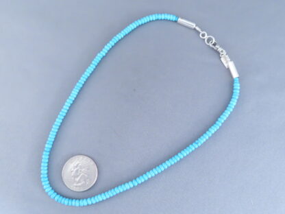 Shorter Sleeping Beauty Turquoise Necklace – Single Strand
