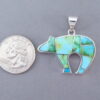 Turquoise Inlay BEAR Pendant (Sonoran Gold Turquoise)