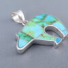 Turquoise Inlay BEAR Pendant (Sonoran Gold Turquoise)