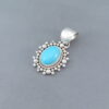 Sleeping Beauty Turquoise Pendant by Artie Yellowhorse