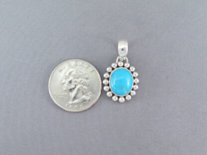 Tiny Kingman Turquoise Slider Pendant