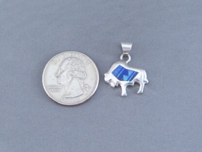 Inlaid Small Buffalo Slider Pendant