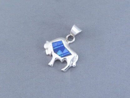Inlaid Small Buffalo Slider Pendant