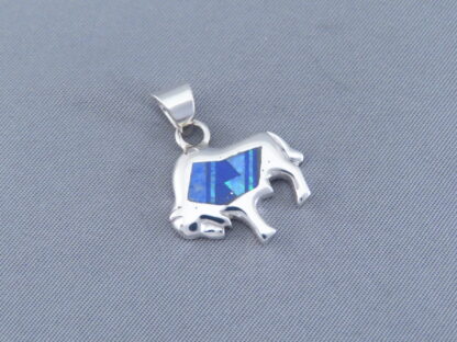 Inlaid Small Buffalo Slider Pendant