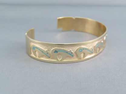 Gold Bracelet with Bears by Robert Taylor