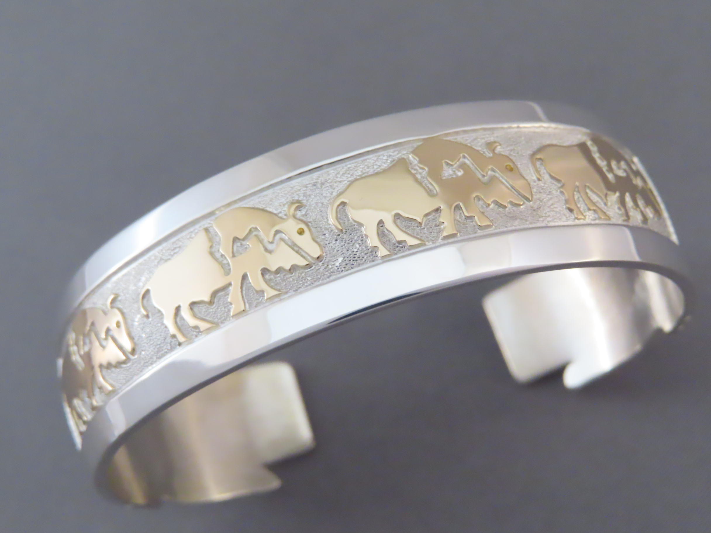 Gold & Silver BUFFALO Bracelet by Robert Taylor
