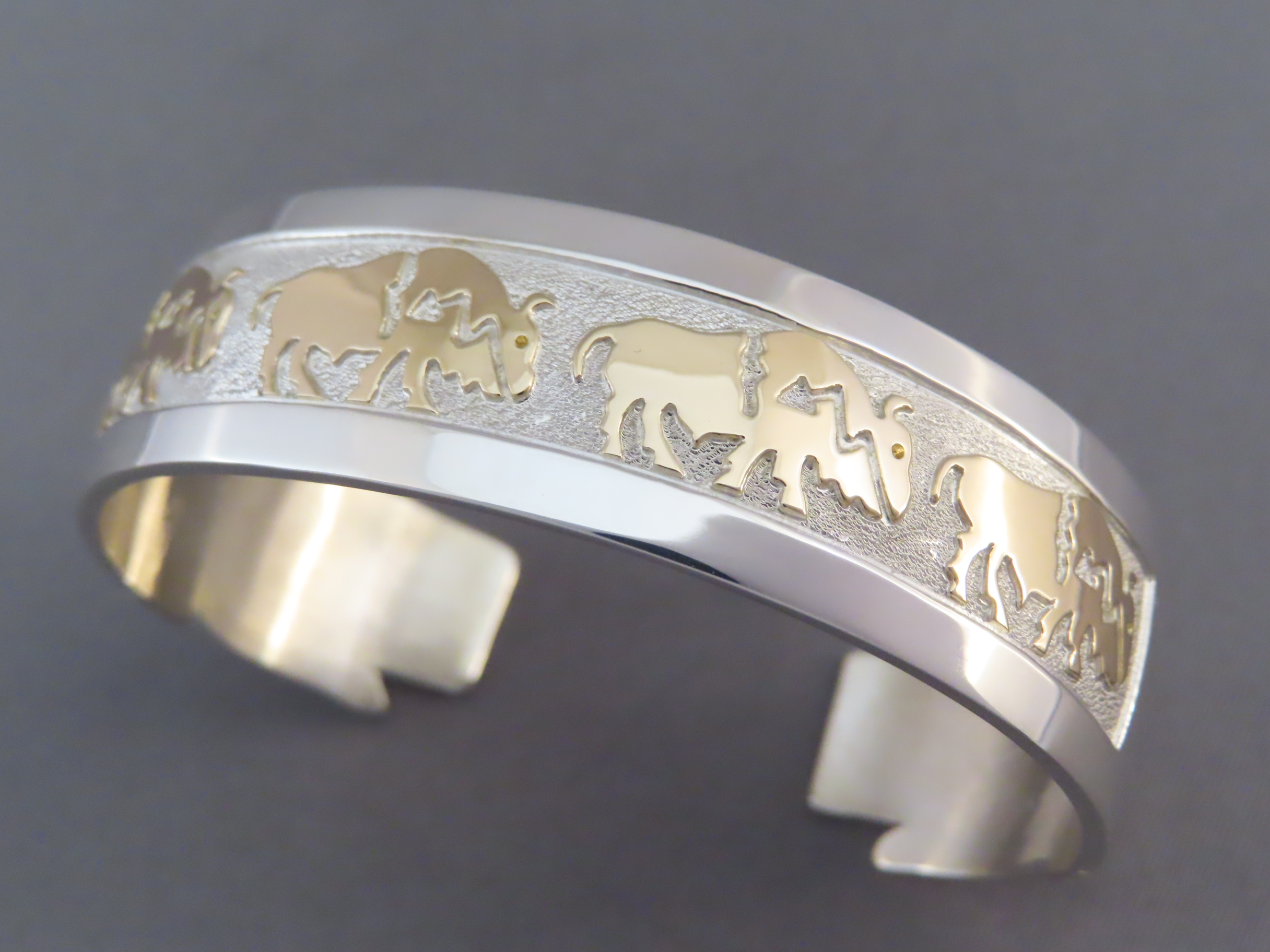 Gold & Silver BUFFALO Bracelet by Robert Taylor
