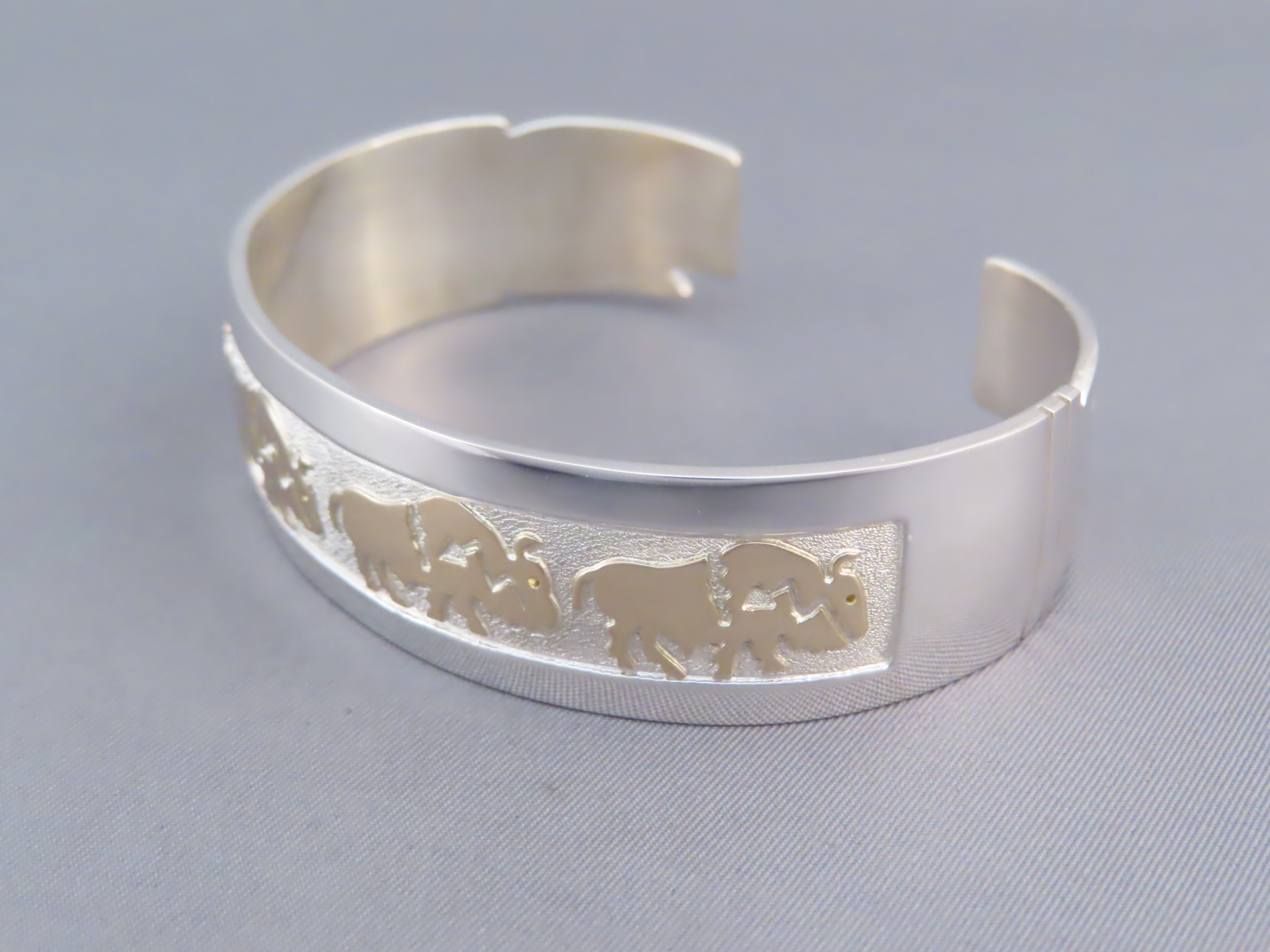 Gold & Silver BUFFALO Bracelet by Robert Taylor