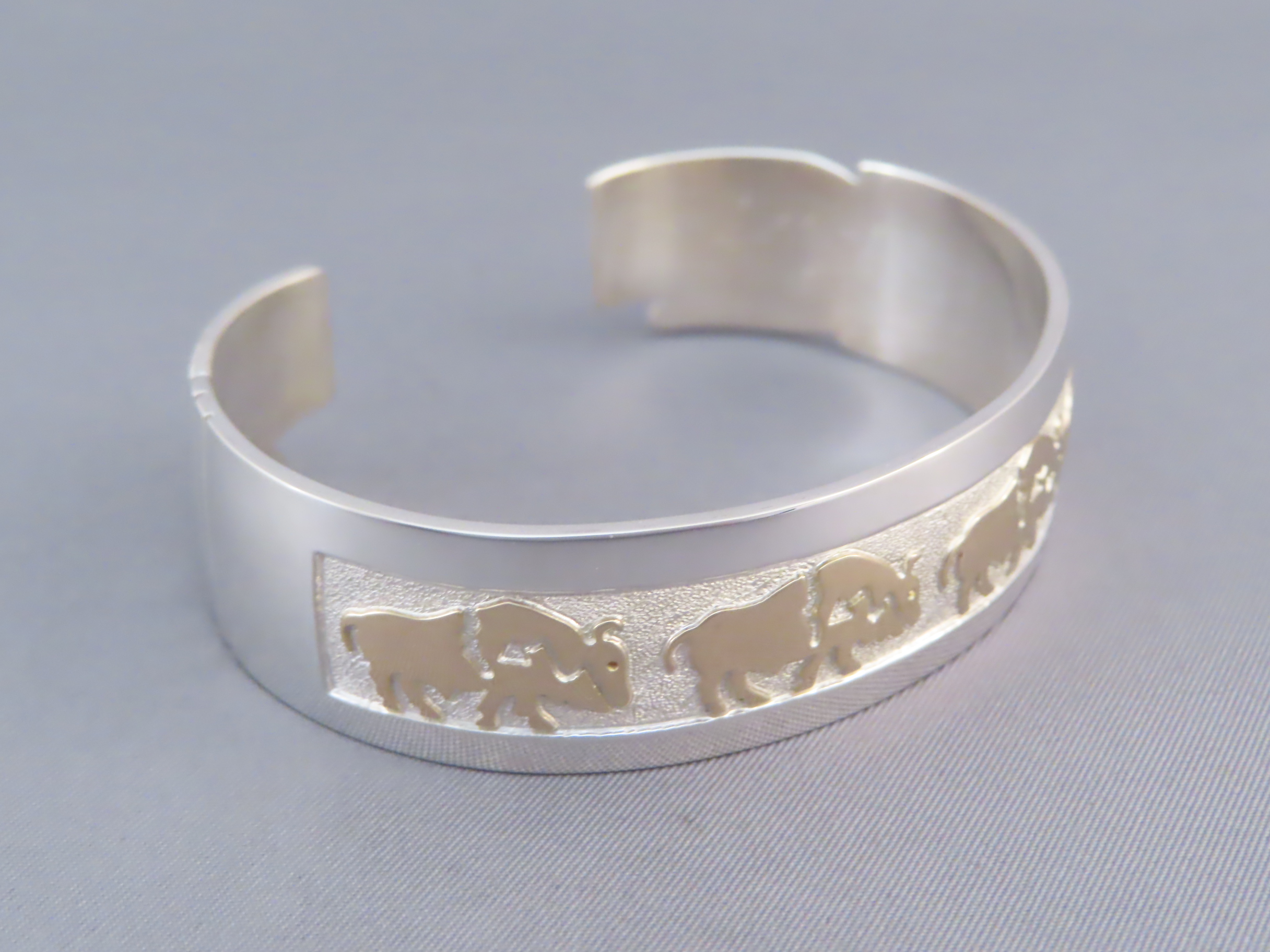 Gold & Silver BUFFALO Bracelet by Robert Taylor