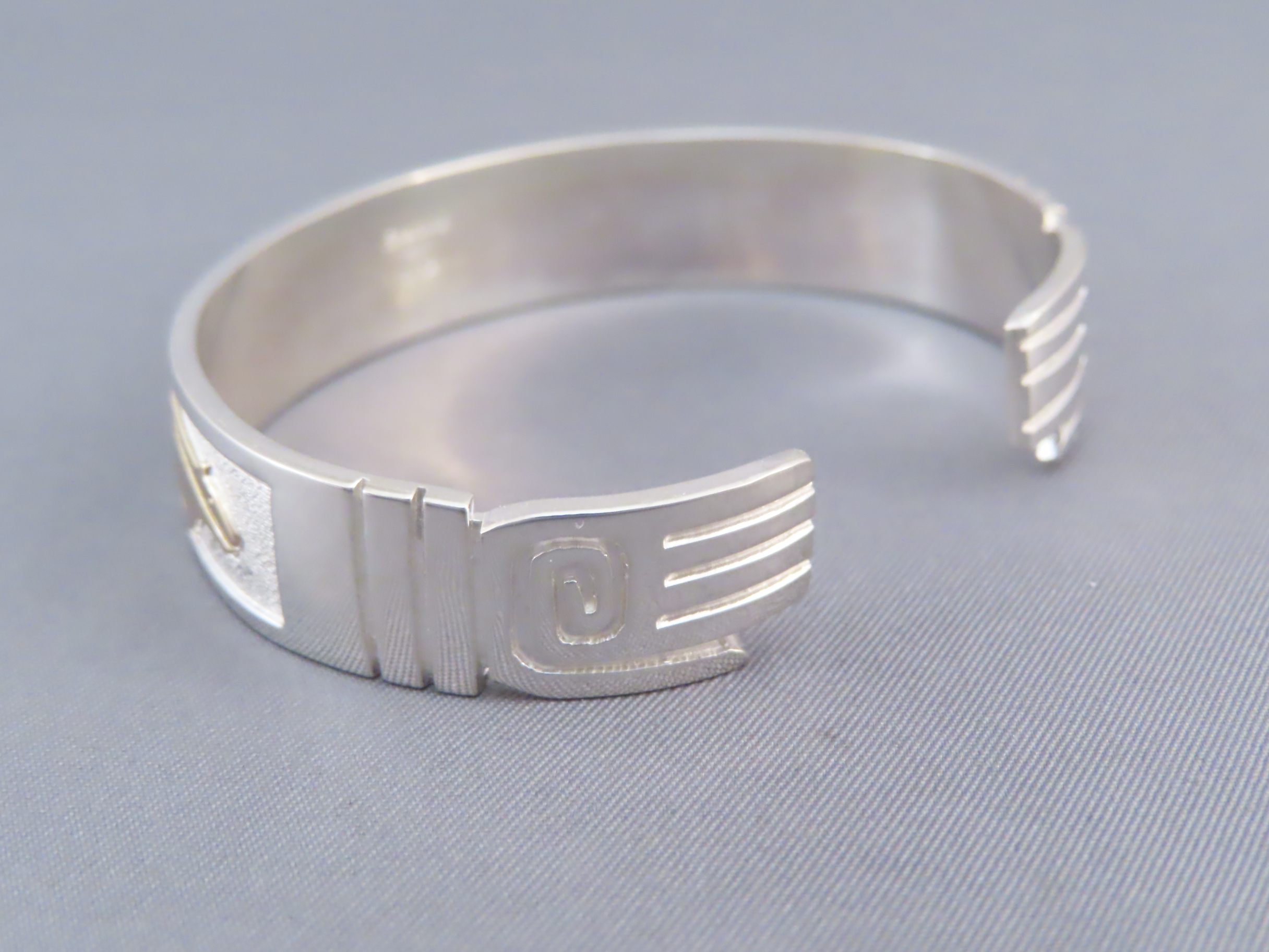 Silver & Gold Cuff Bracelet with BEAR + BEAR PAW Design