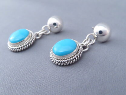 Earrings with Kingman Turquoise by Artie Yellowhorse