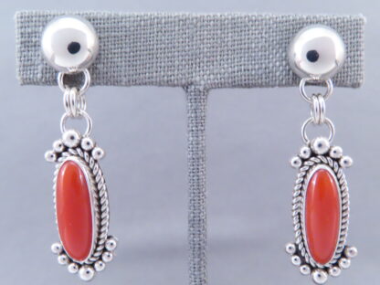 Mediterranean Coral Earrings by Artie Yellowhorse (Posts)