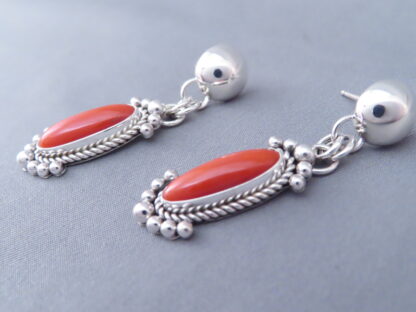 Mediterranean Coral Earrings by Artie Yellowhorse (Posts)