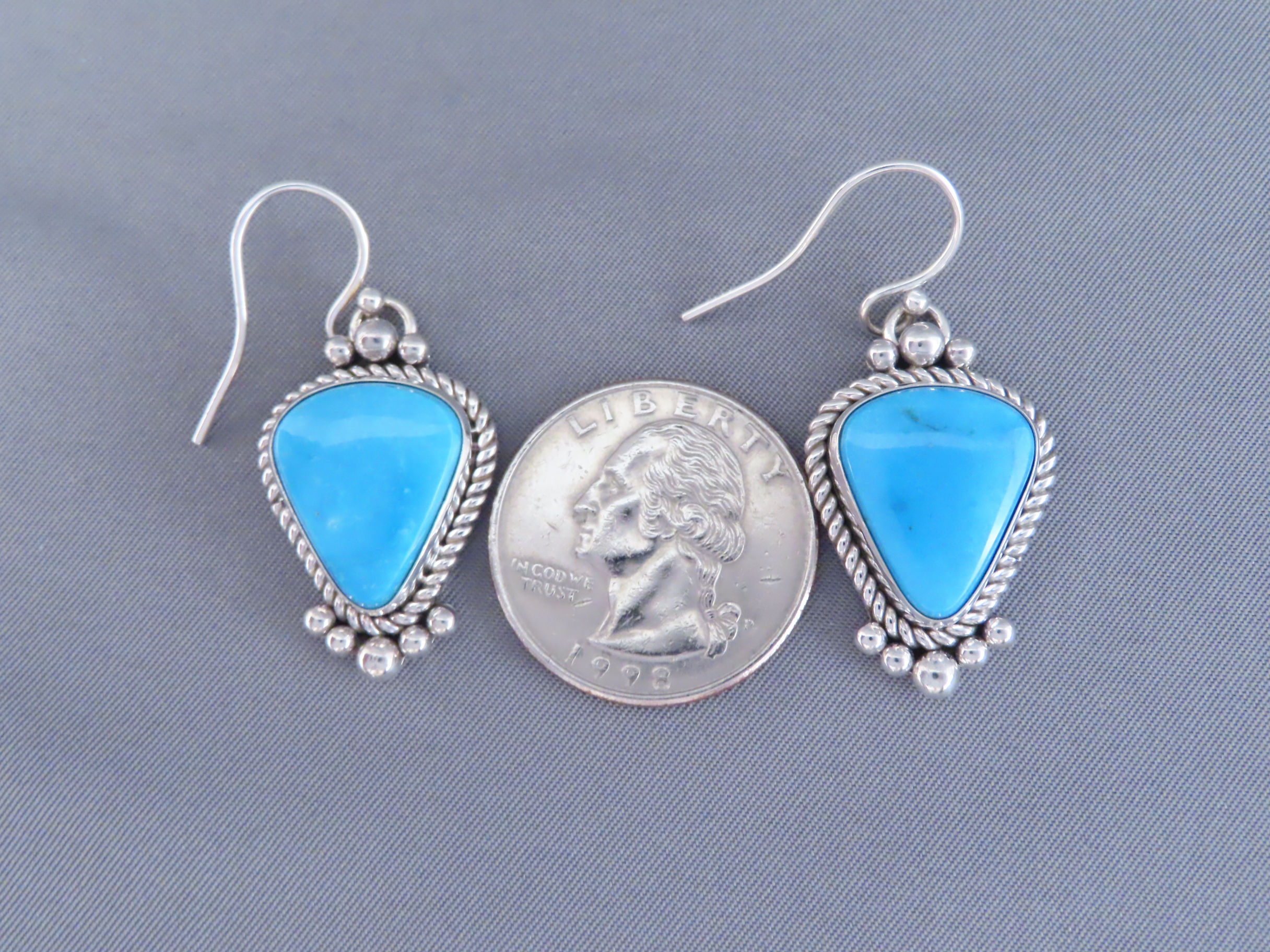 Candelaria Turquoise Earrings by Artie Yellowhorse