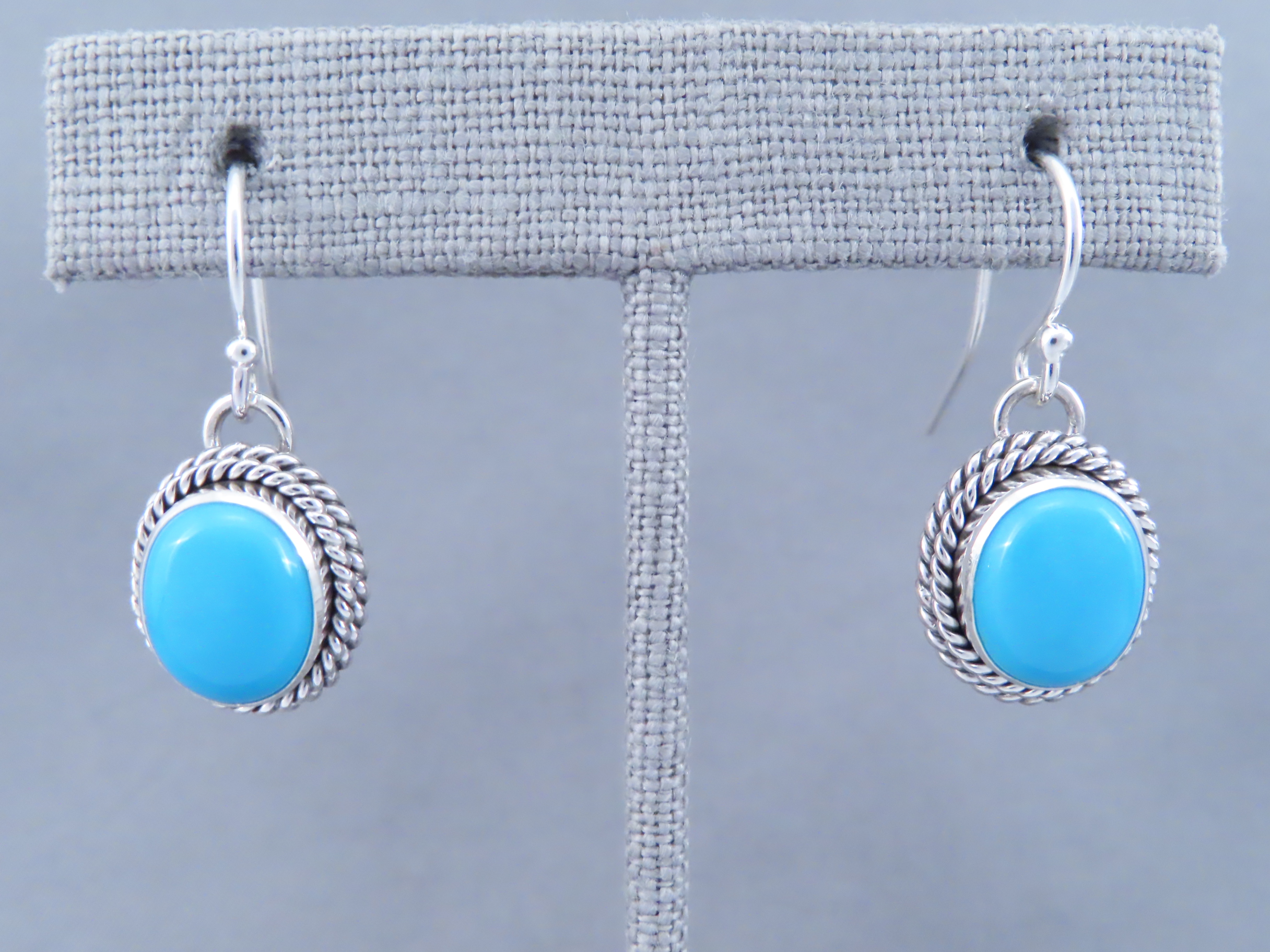 LOVELY Sleeping Beauty Turquoise Earrings by Artie Yellowhorse