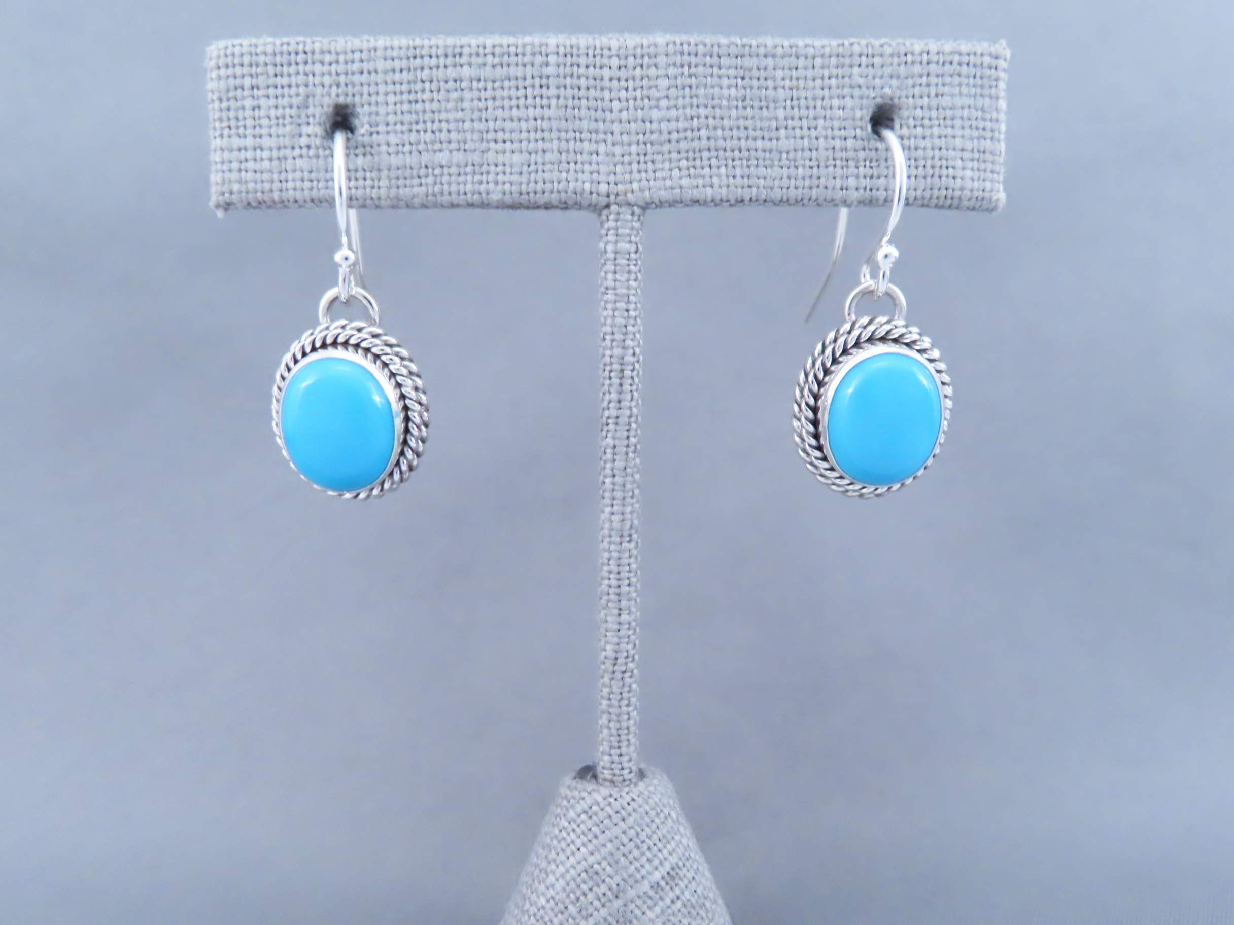 LOVELY Sleeping Beauty Turquoise Earrings by Artie Yellowhorse