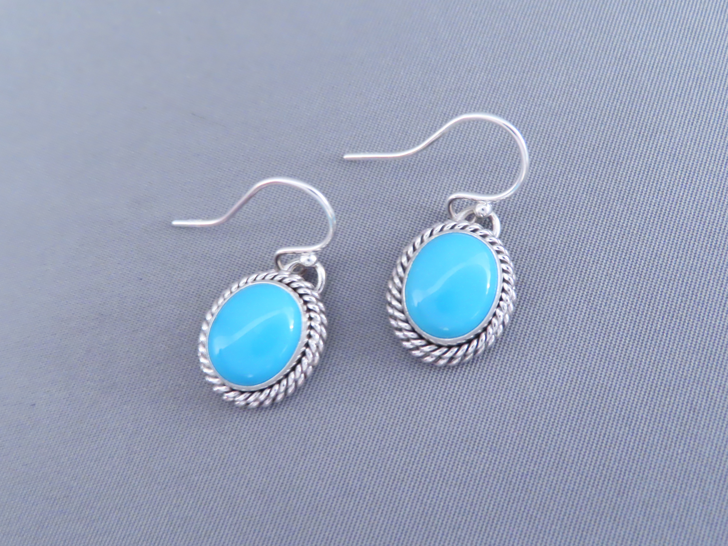 LOVELY Sleeping Beauty Turquoise Earrings by Artie Yellowhorse