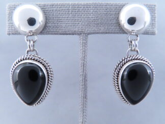 Sterling Silver & Onyx Earrings by Artie Yellowhorse