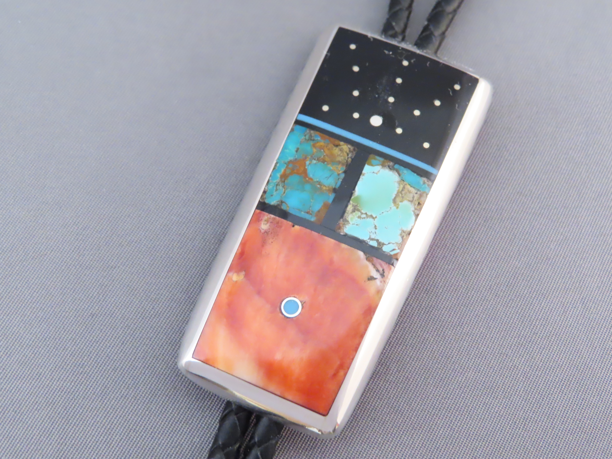 Inlaid Bolo Tie by Jimmy Poyer