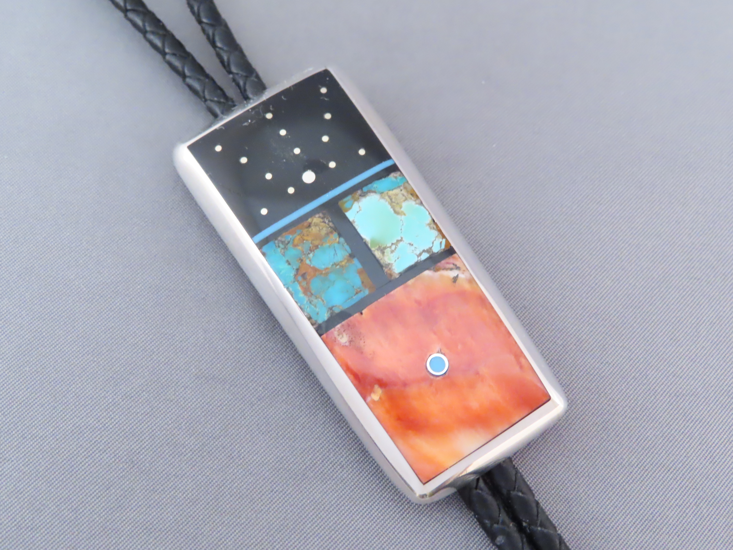 Inlaid Bolo Tie by Jimmy Poyer