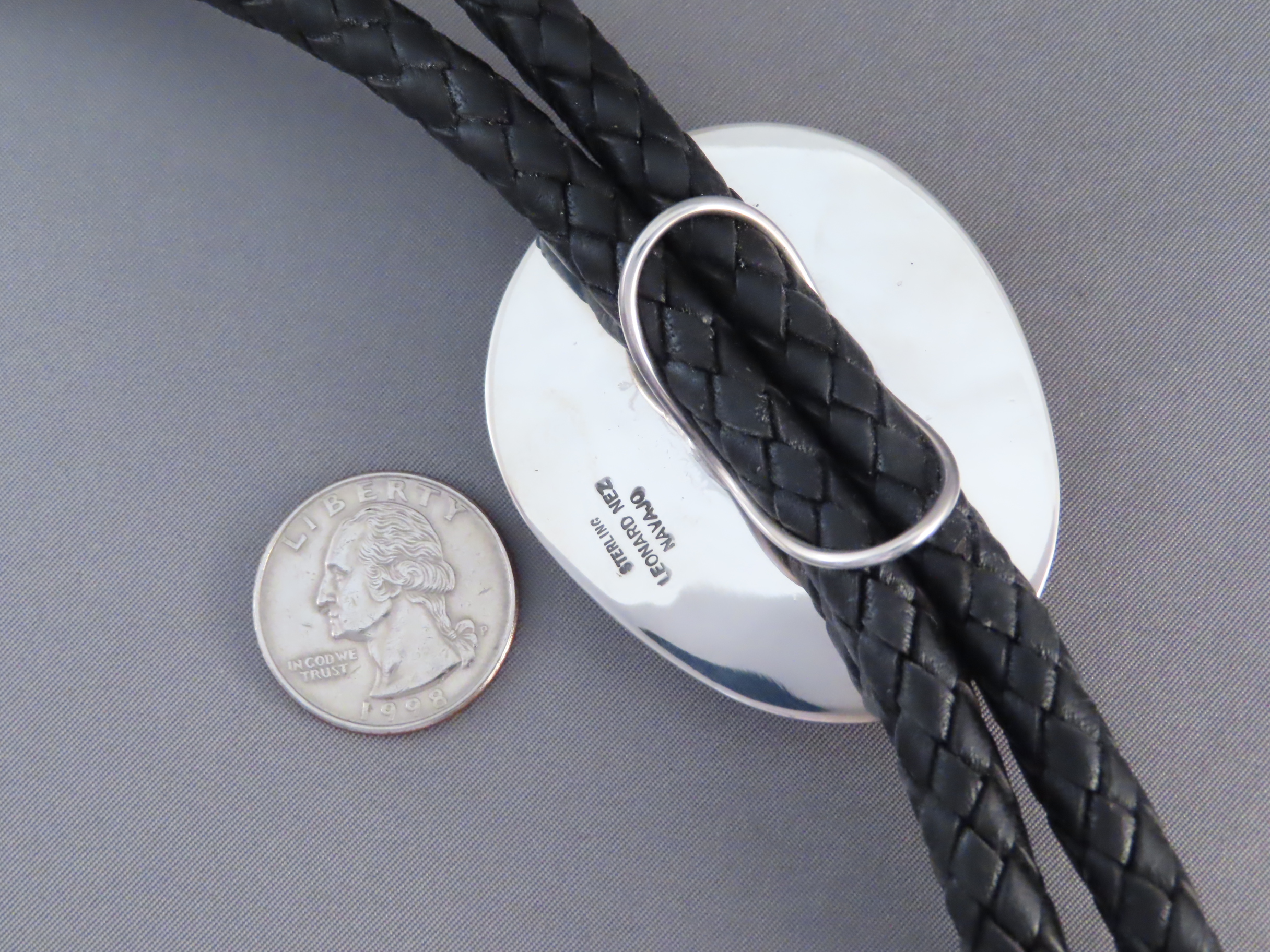 Bolo Tie with Bisbee Turquoise – Leonard Nez