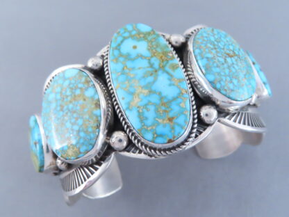 Five-Stone Kingman Turquoise Cuff Bracelet by Albert Jake