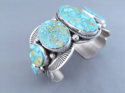 Five-Stone Kingman Turquoise Cuff Bracelet by Albert Jake