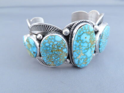 Five-Stone Kingman Turquoise Cuff Bracelet by Albert Jake