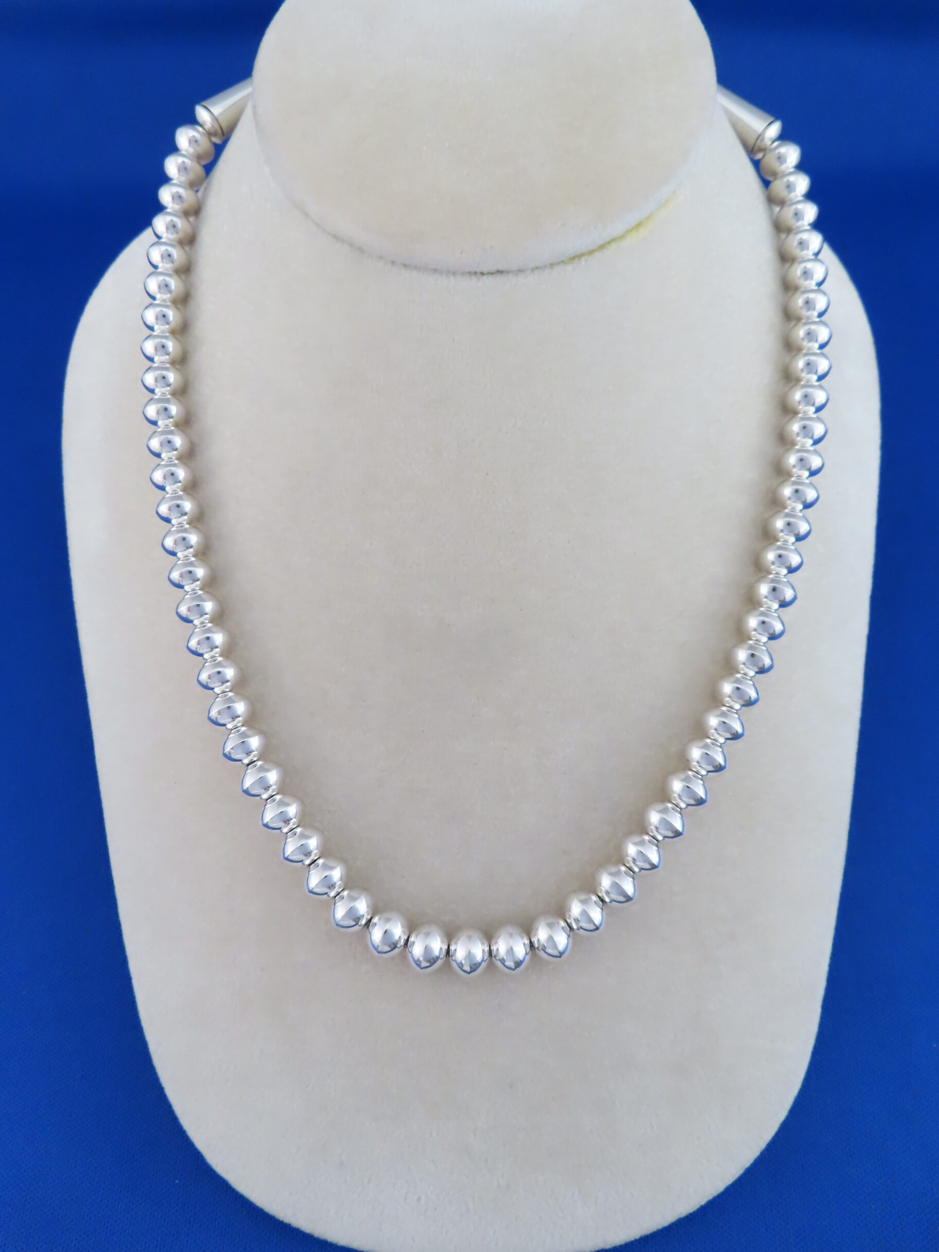 Sterling Silver Bead Necklace by Artie Yellowhorse