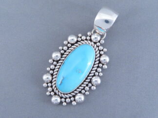 Sleeping Beauty Turquoise Pendant by Artie Yellowhorse