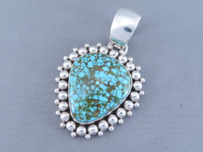 Kingman Turquoise Pendant by Artie Yellowhorse (Navajo)