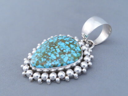 Kingman Turquoise Pendant by Artie Yellowhorse (Navajo)