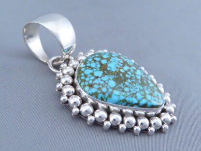 Kingman Turquoise Pendant by Artie Yellowhorse (Navajo)