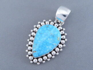 Kingman Turquoise & Sterling Silver Pendant