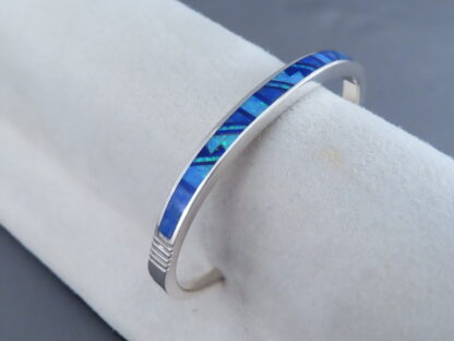 Lovely Inlay Cuff Bracelet with Lapis & Opal