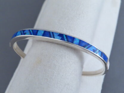 Lovely Inlay Cuff Bracelet with Lapis & Opal