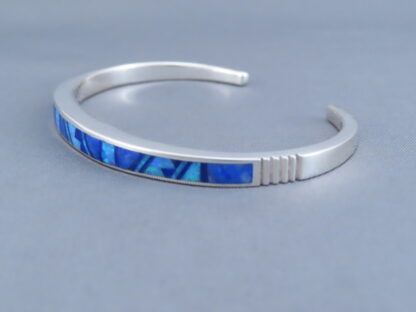 Lovely Inlay Cuff Bracelet with Lapis & Opal