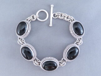 Black Onyx Link Bracelet by Artie Yellowhorse