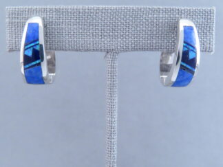 Lapis & Opal Inlay Earrings (‘Huggies’)